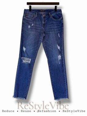 DEAR JOHN Women’s Size 29 Denim Jeans Harvey Style Stretch Distressed Ankle Fit